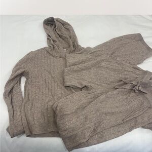 Cozy Tan Women's Sweater Set